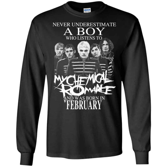 A Boy Who Listens To My Chemical Romance And Was Born In February T-Shirts, Hoodie, Tank
