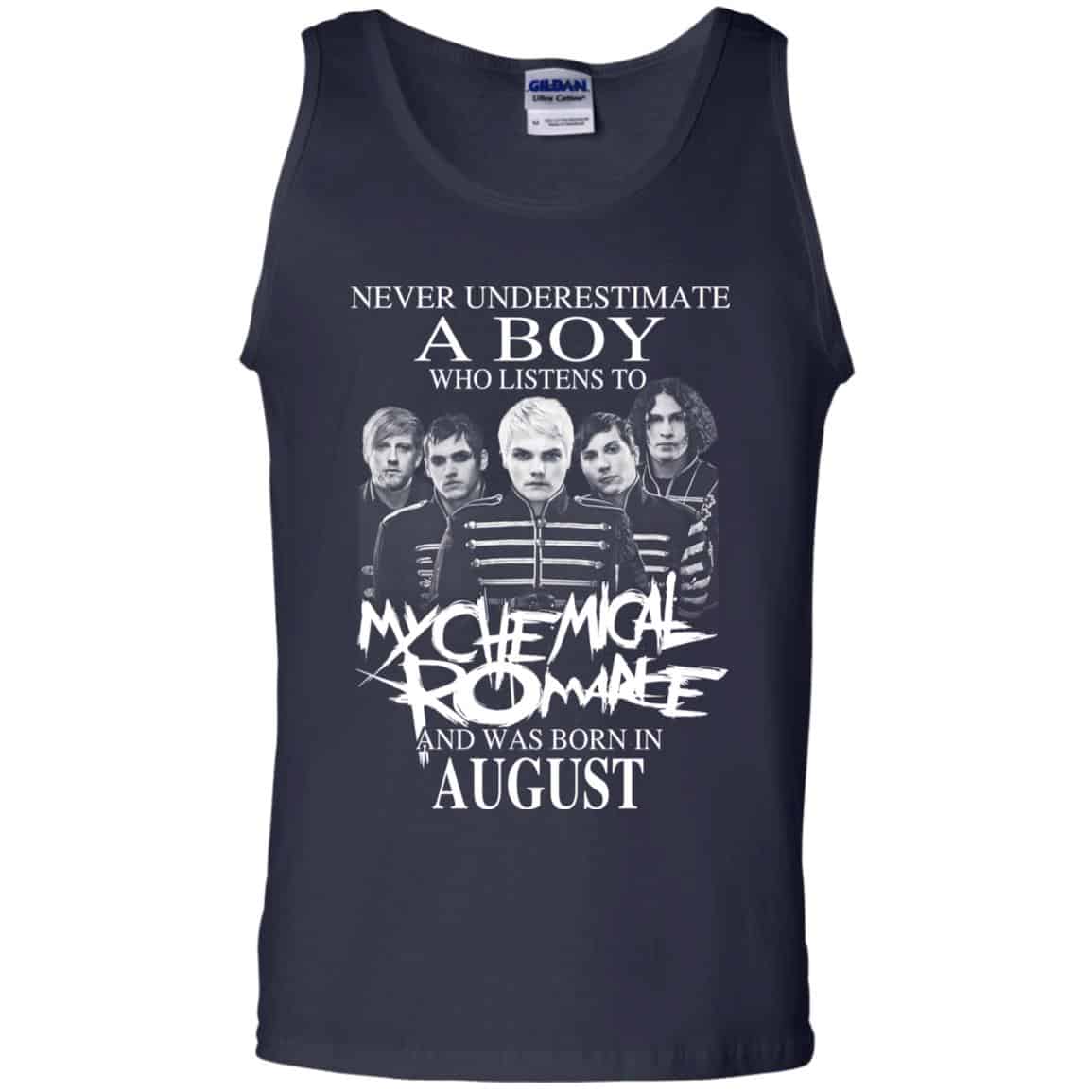 A Boy Who Listens To My Chemical Romance And Was Born In August T-Shirts, Hoodie, Tank