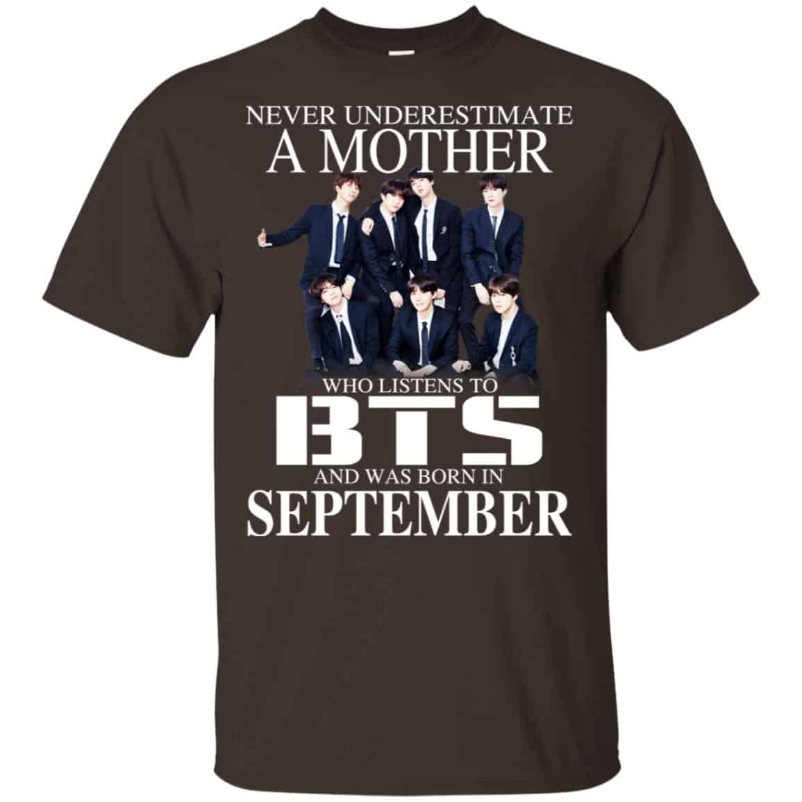 A Mother Who Listens To BTS And Was Born In September T-Shirts, Hoodie, Tank