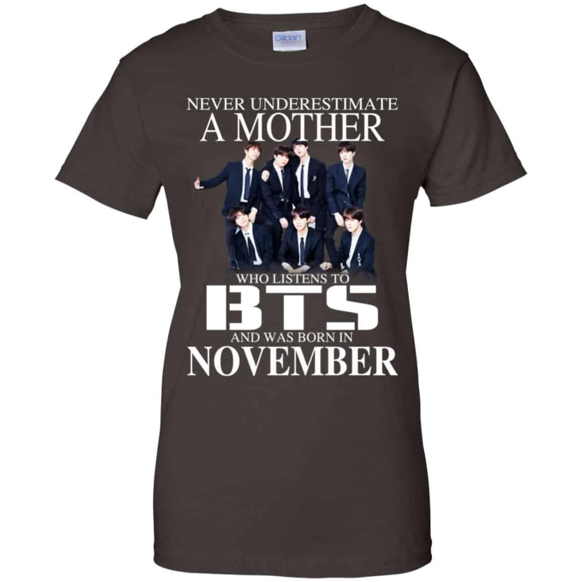 A Mother Who Listens To BTS And Was Born In November T-Shirts, Hoodie, Tank