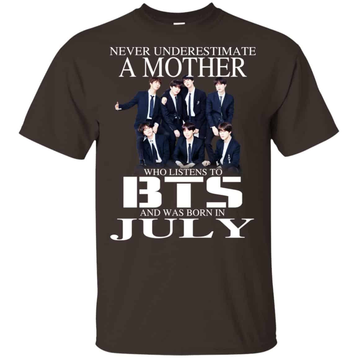 A Mother Who Listens To BTS And Was Born In July T-Shirts, Hoodie, Tank