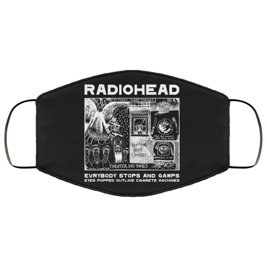 Radiohead Evrybody Stops And Gawps Eyes Popped Outlike Cigarete Machines Face Mask