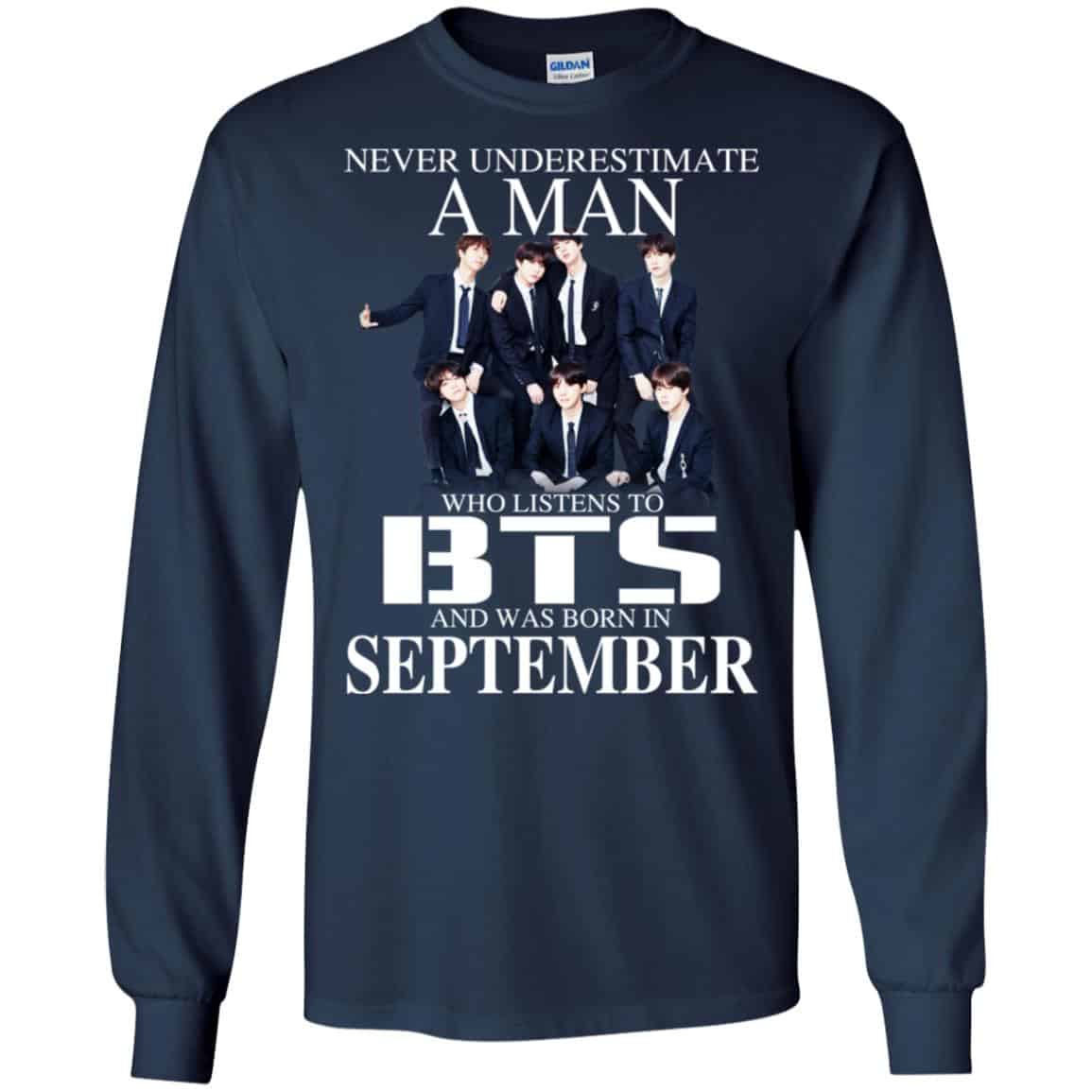 A Man Who Listens To BTS And Was Born In September T-Shirts, Hoodie, Tank