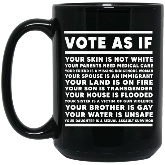 
	Vote As If Your Skin Is Not White Mug