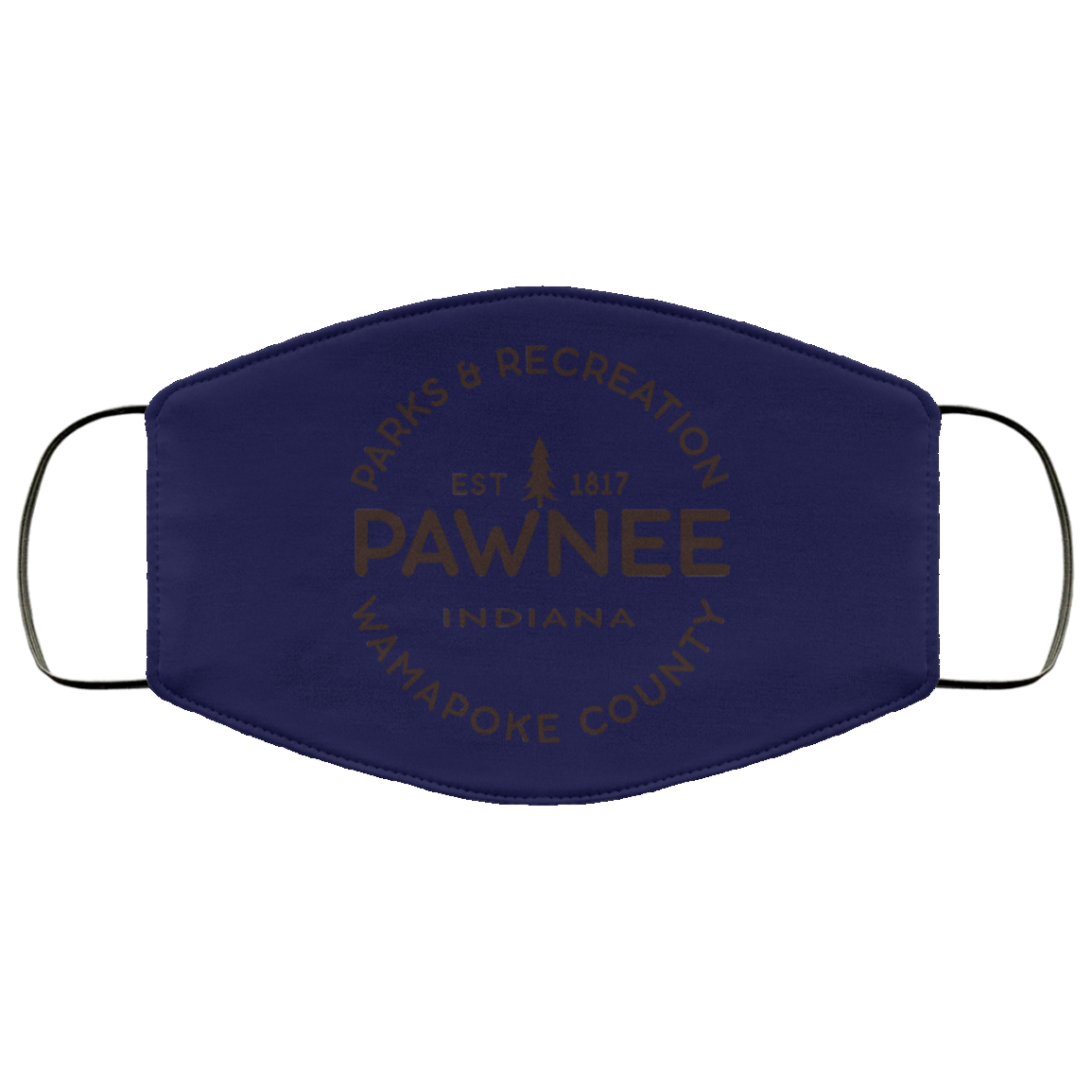 Parks & Recreation Pawnee Indiana 1817 Wamapoke Country Face Mask
