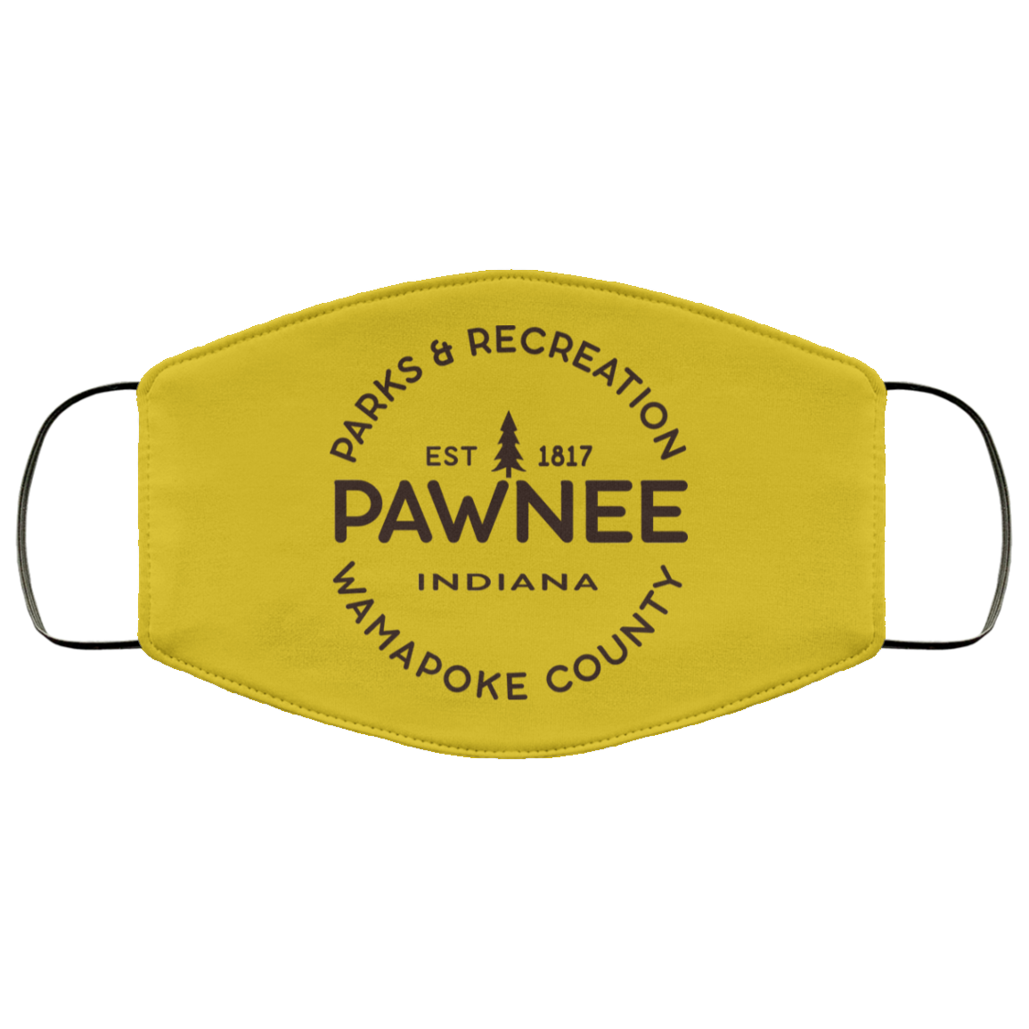 Parks & Recreation Pawnee Indiana 1817 Wamapoke Country Face Mask