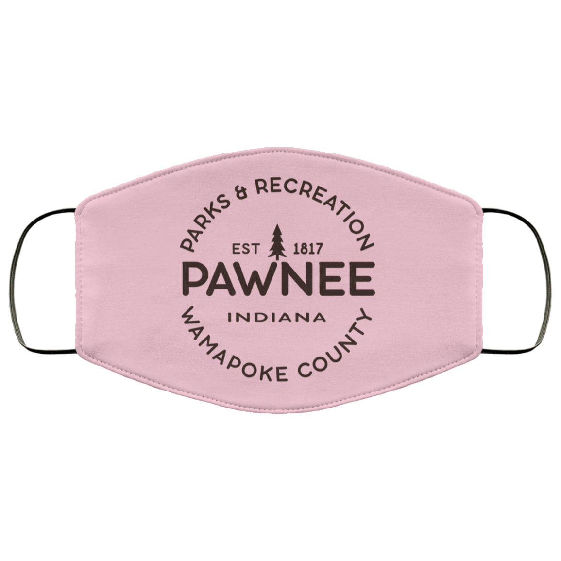 Parks & Recreation Pawnee Indiana 1817 Wamapoke Country Face Mask