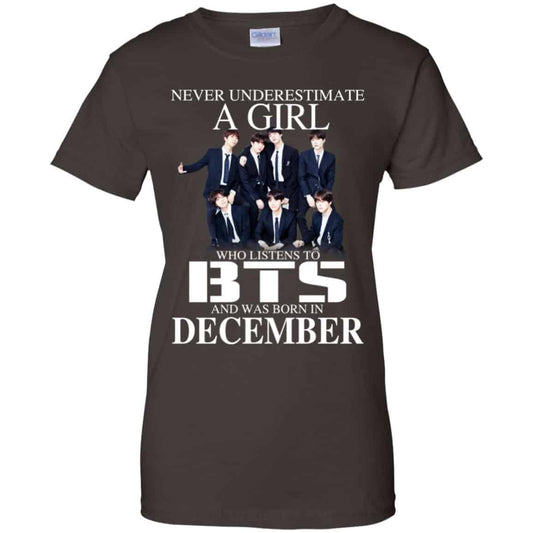A Girl Who Listens To BTS And Was Born In December T-Shirts, Hoodie, Tank