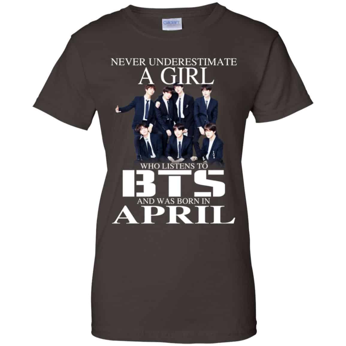 A Girl Who Listens To BTS And Was Born In April T-Shirts, Hoodie, Tank