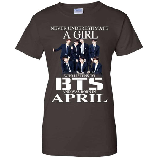 A Girl Who Listens To BTS And Was Born In April T-Shirts, Hoodie, Tank