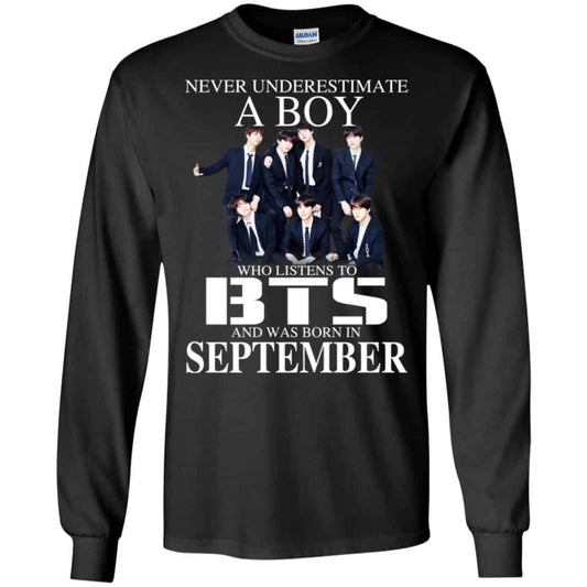 
	A Boy Who Listens To BTS And Was Born In September T-Shirts, Hoodie, Tank