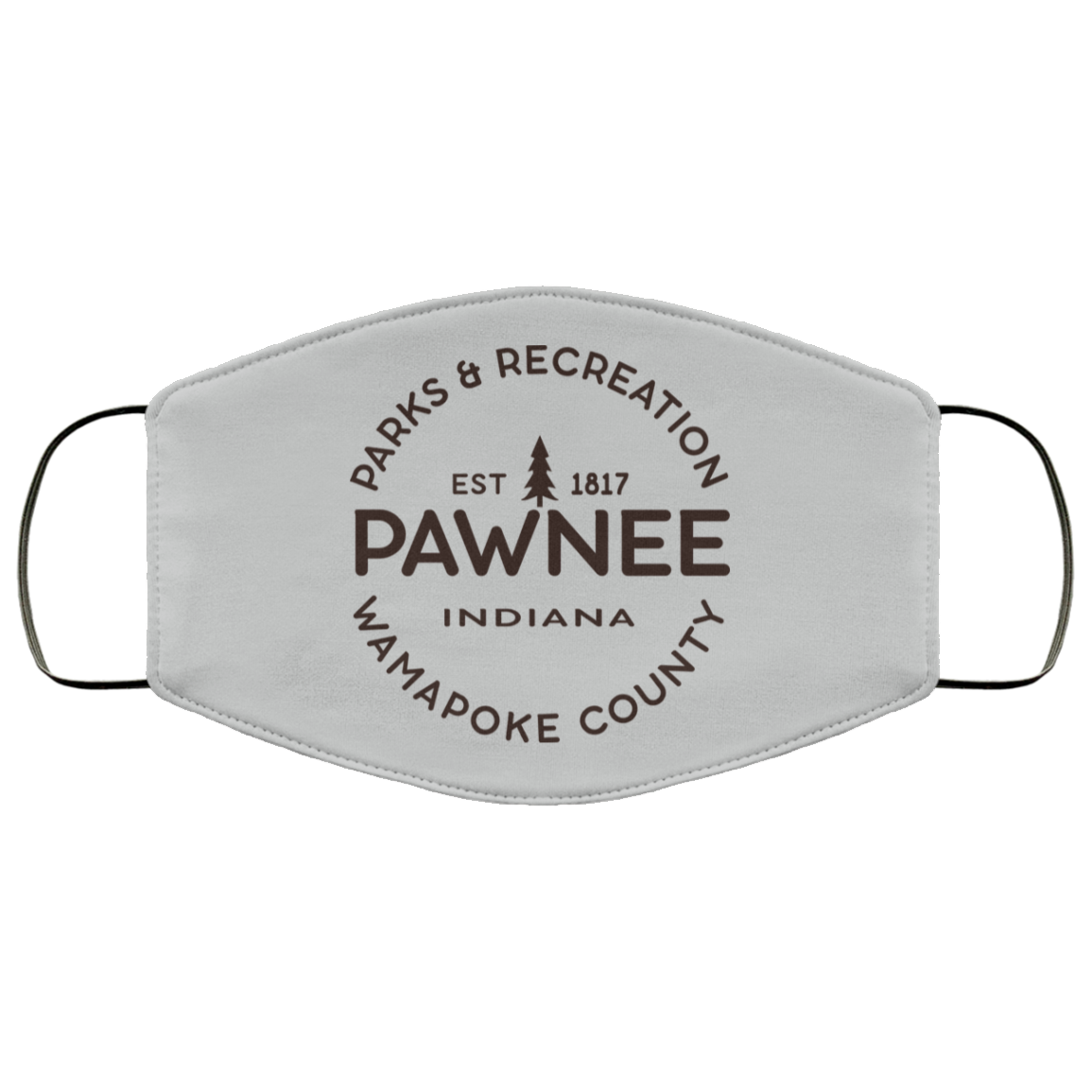 Parks & Recreation Pawnee Indiana 1817 Wamapoke Country Face Mask