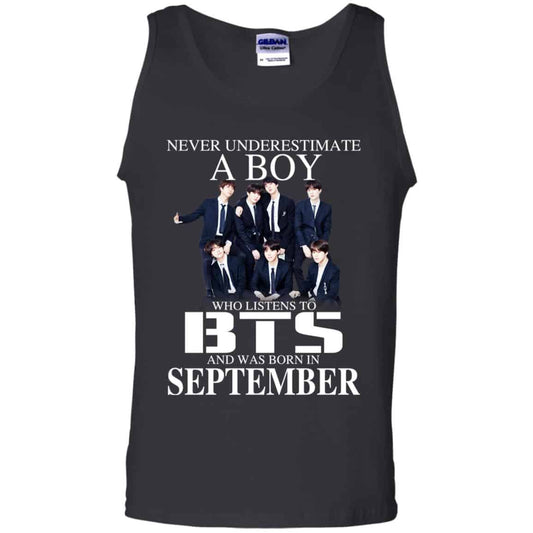 A Boy Who Listens To BTS And Was Born In September T-Shirts, Hoodie, Tank