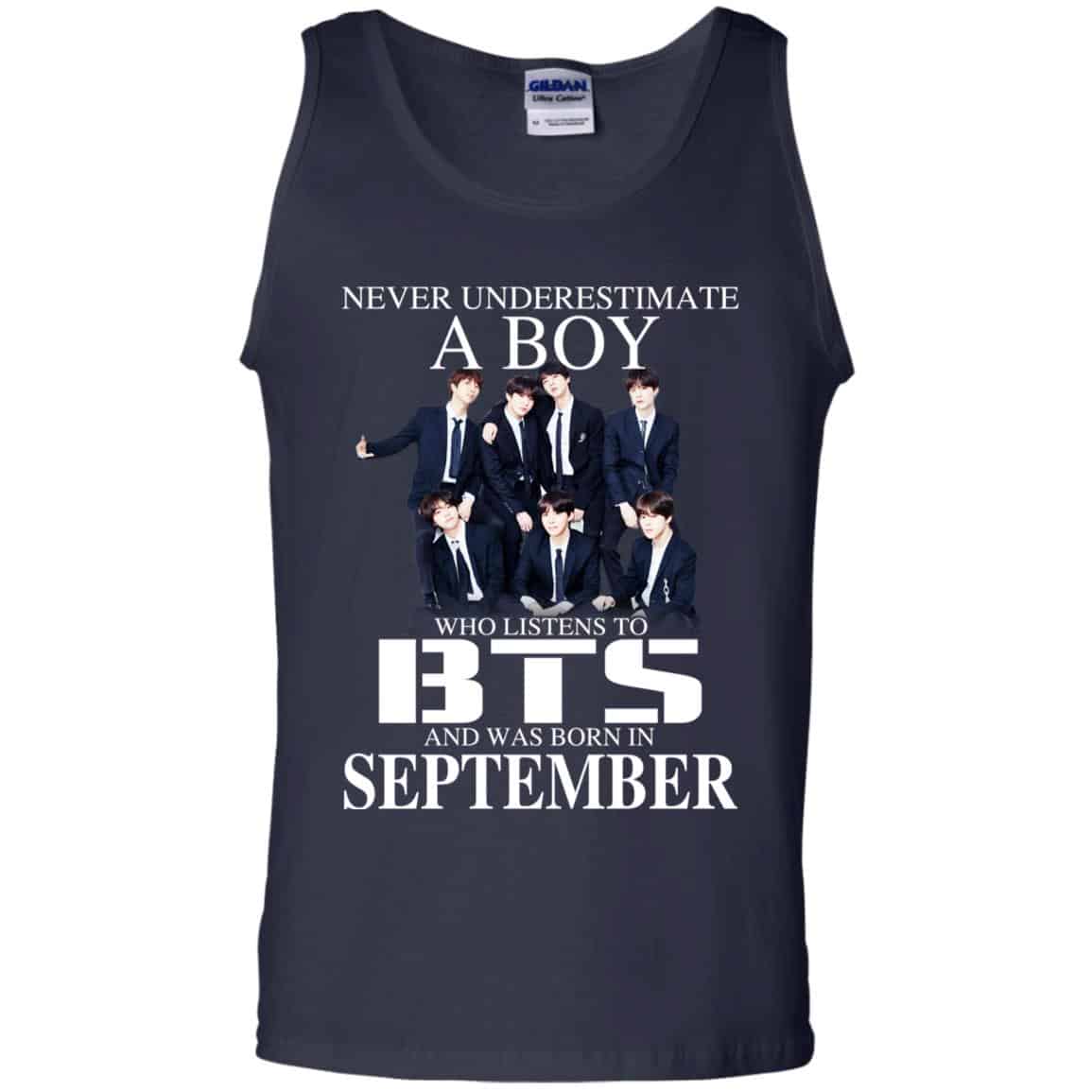 A Boy Who Listens To BTS And Was Born In September T-Shirts, Hoodie, Tank
