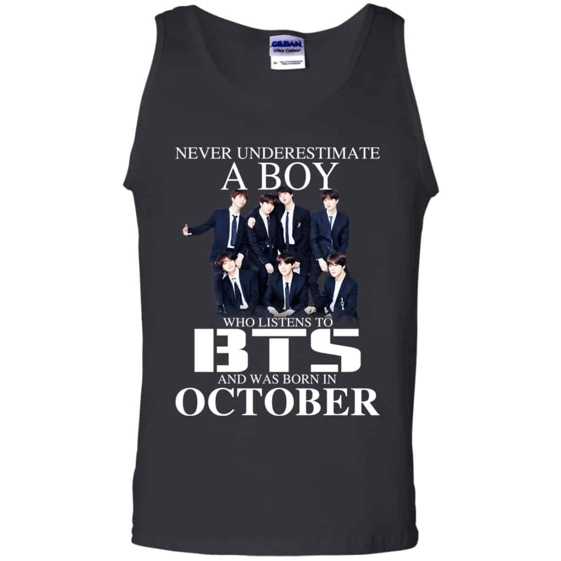 
	A Boy Who Listens To BTS And Was Born In October T-Shirts, Hoodie, Tank