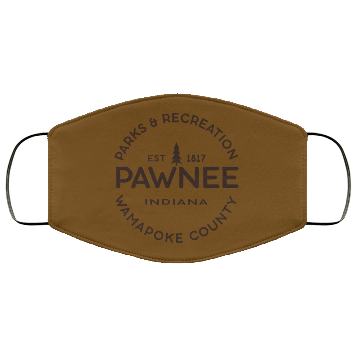 Parks & Recreation Pawnee Indiana 1817 Wamapoke Country Face Mask