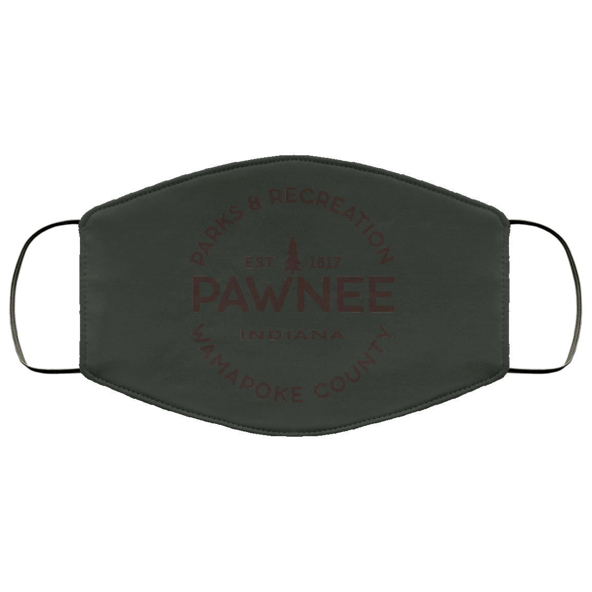 Parks & Recreation Pawnee Indiana 1817 Wamapoke Country Face Mask
