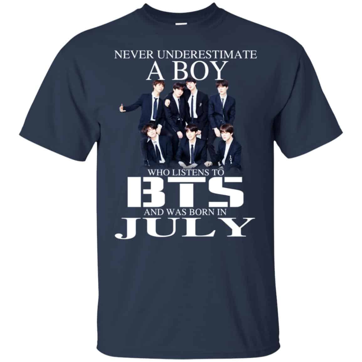 A Boy Who Listens To BTS And Was Born In July T-Shirts, Hoodie, Tank