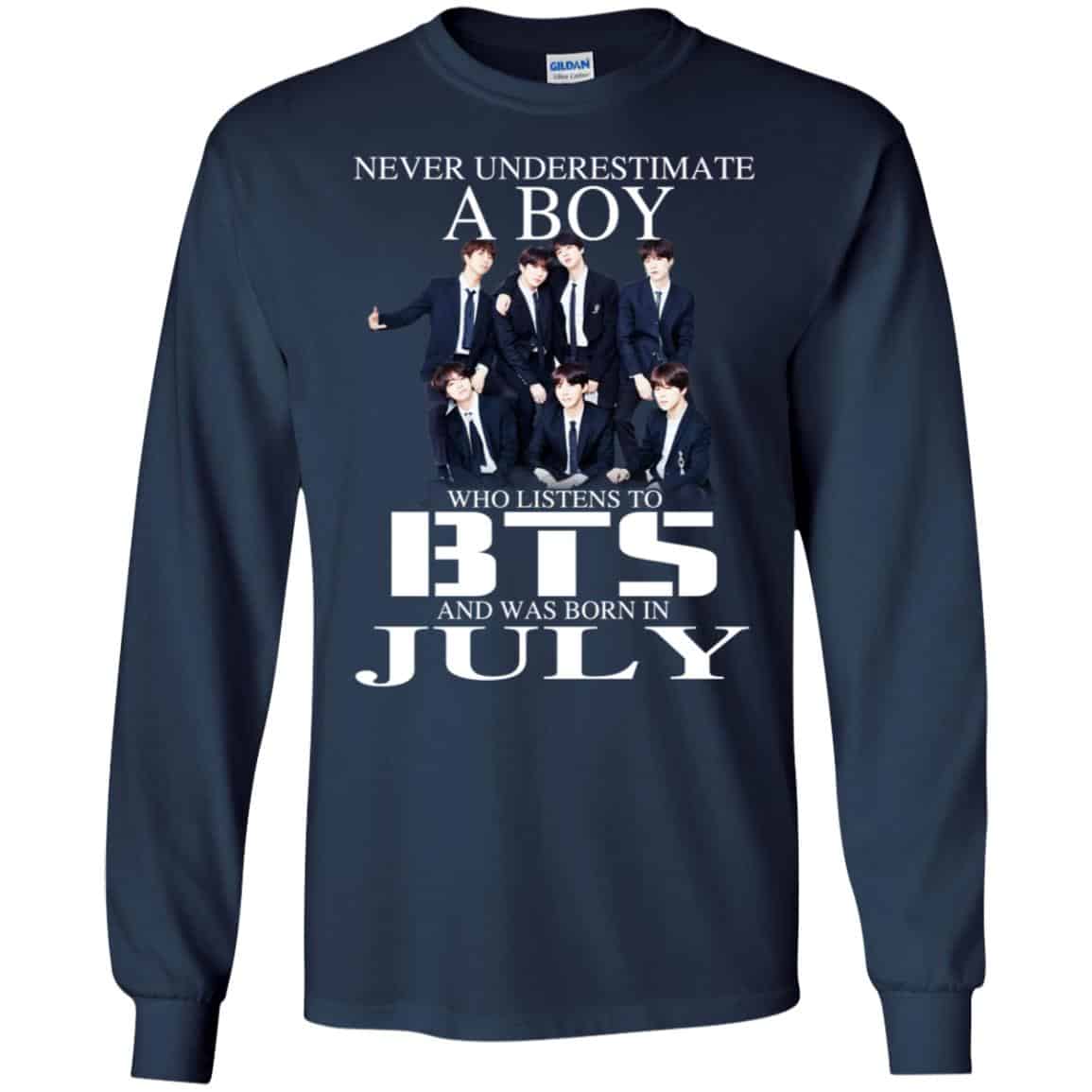 A Boy Who Listens To BTS And Was Born In July T-Shirts, Hoodie, Tank