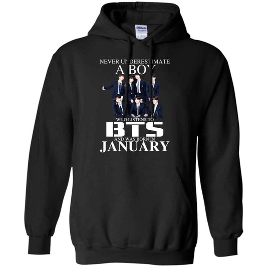 
	A Boy Who Listens To BTS And Was Born In January T-Shirts, Hoodie, Tank