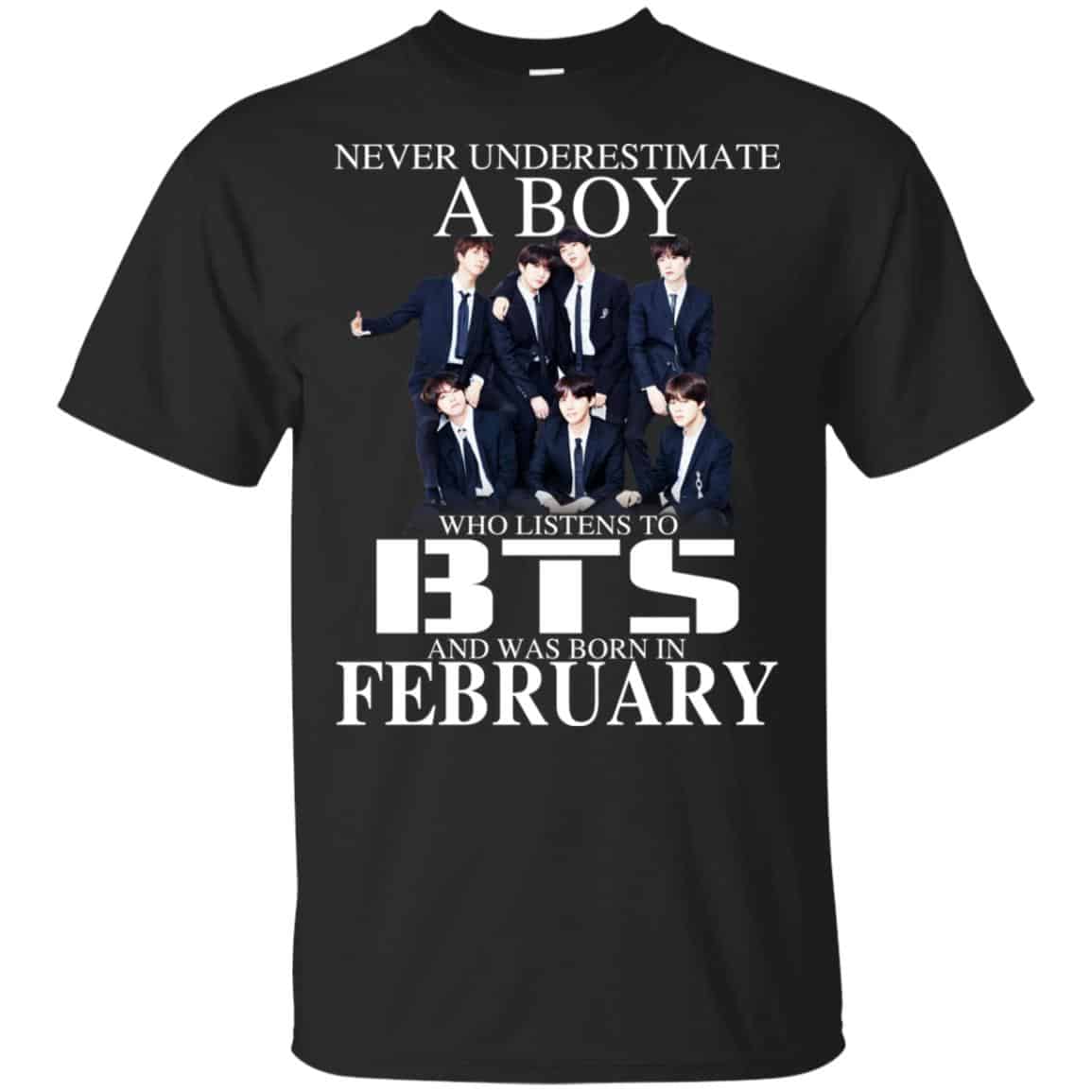 A Boy Who Listens To BTS And Was Born In February T-Shirts, Hoodie, Tank