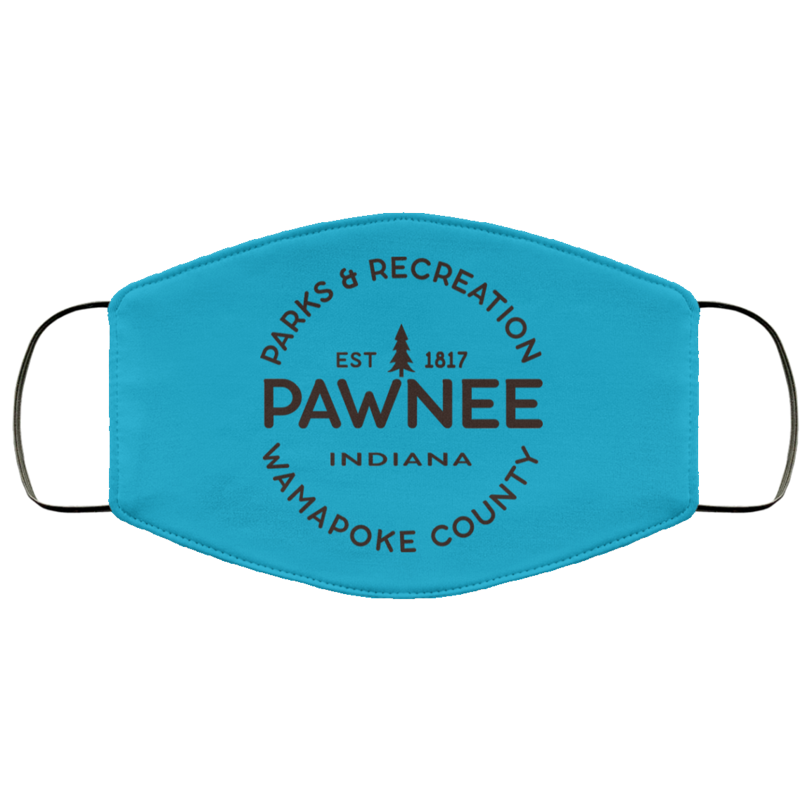 Parks & Recreation Pawnee Indiana 1817 Wamapoke Country Face Mask