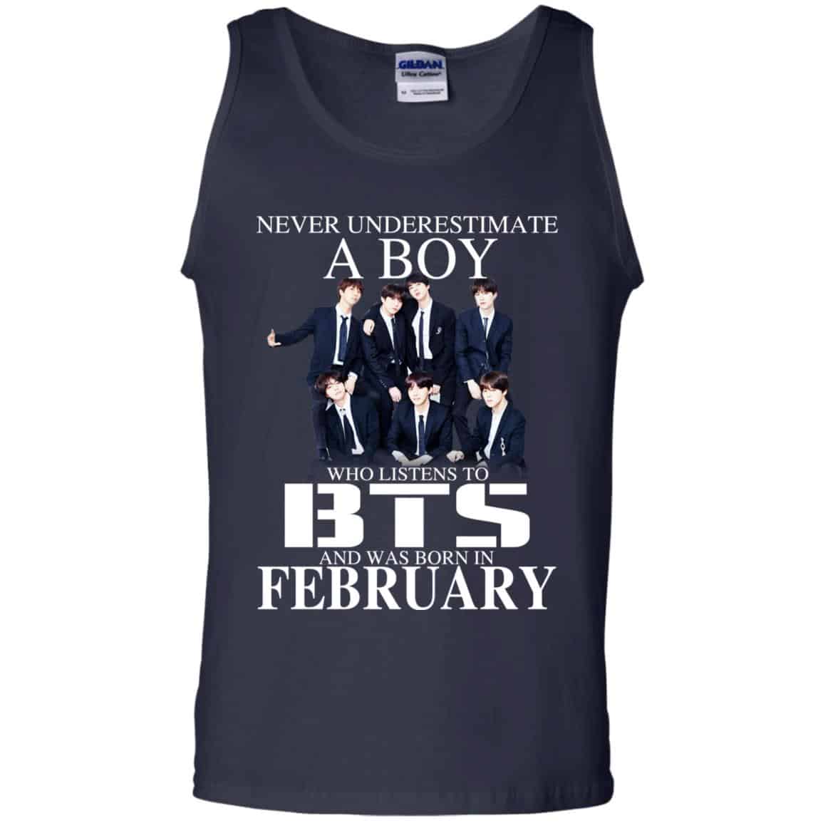 A Boy Who Listens To BTS And Was Born In February T-Shirts, Hoodie, Tank