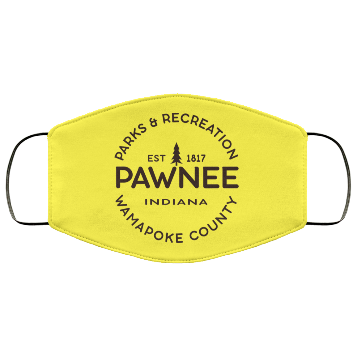 Parks & Recreation Pawnee Indiana 1817 Wamapoke Country Face Mask