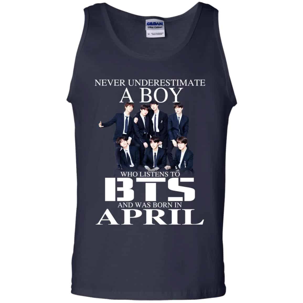 A Boy Who Listens To BTS And Was Born In April T-Shirts, Hoodie, Tank