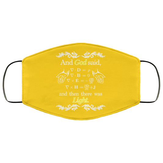
	God Said Maxwell Equations Christian Physics Nerd Face Mask