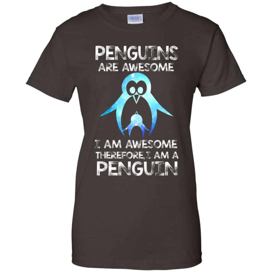 Penguins Are Awesome I Am Awesome Therefore I Am A Penguin Shirt, Hoodie, Tank
