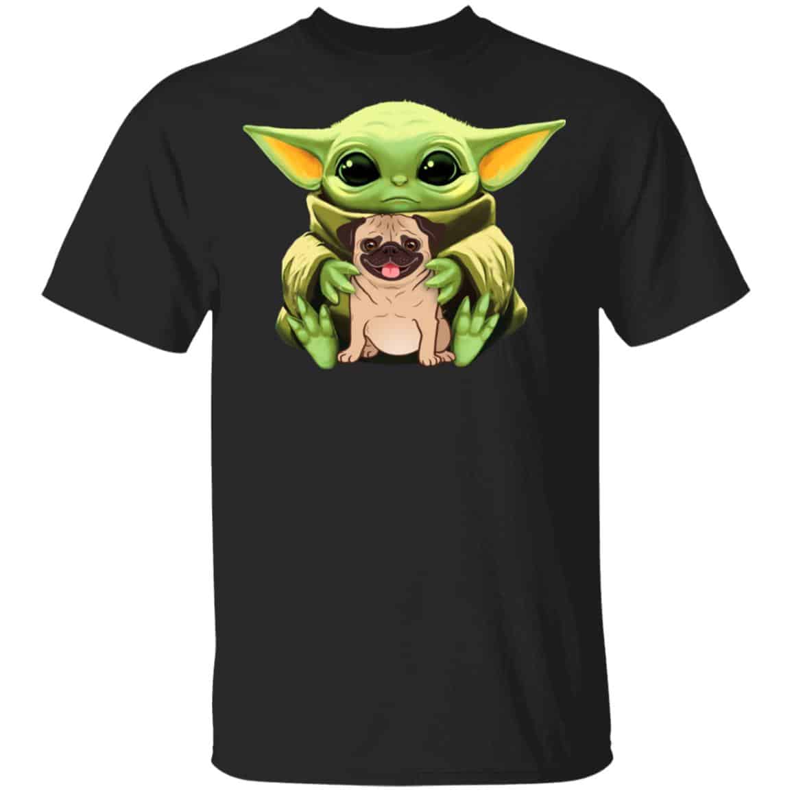 Baby Yoda Hug Pug Dog Shirt, Hoodie, Tank