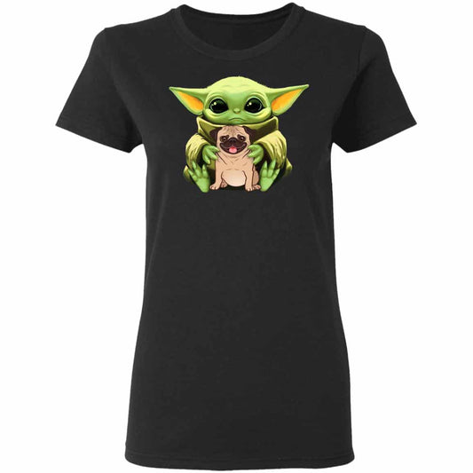 Baby Yoda Hug Pug Dog Shirt, Hoodie, Tank