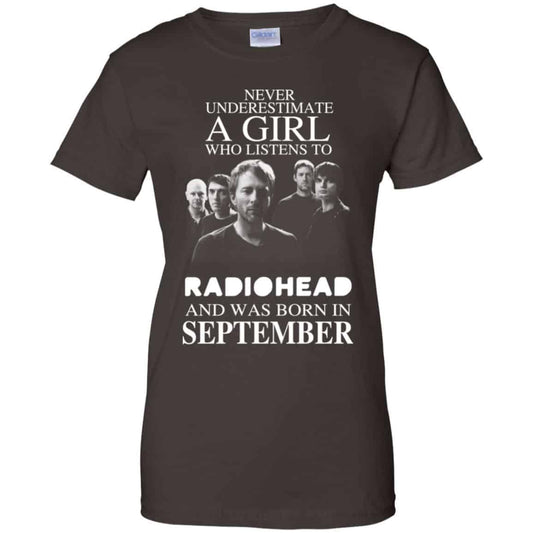 A Girl Who Listens To Radiohead And Was Born In September T-Shirts, Hoodie, Tank
