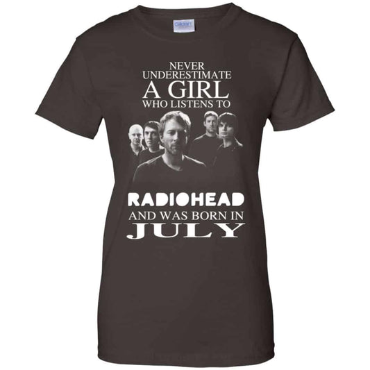 A Girl Who Listens To Radiohead And Was Born In July T-Shirts, Hoodie, Tank