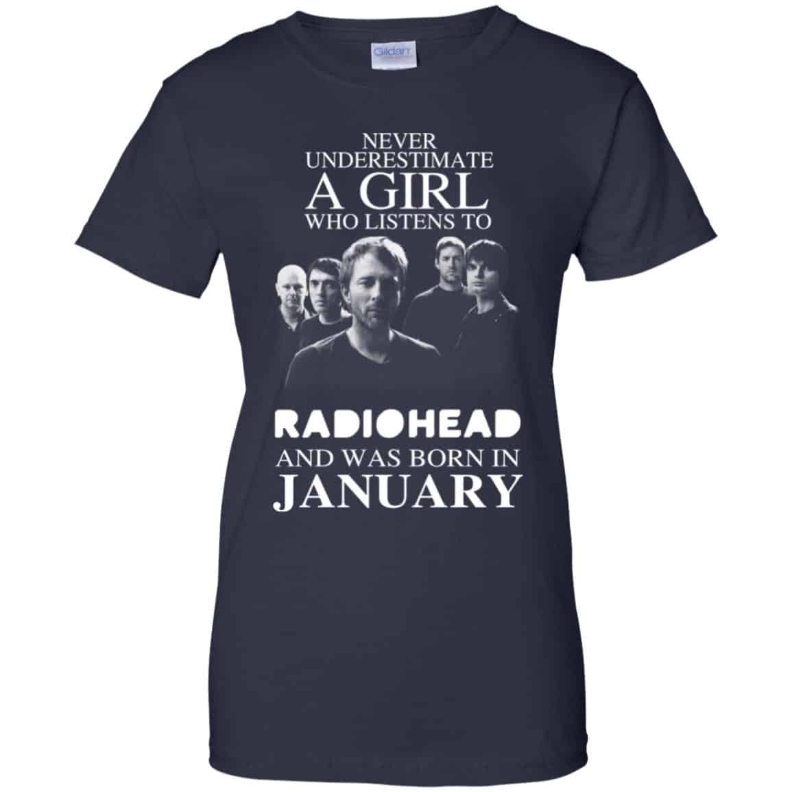 A Girl Who Listens To Radiohead And Was Born In January T-Shirts, Hoodie, Tank