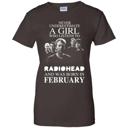 A Girl Who Listens To Radiohead And Was Born In February T-Shirts, Hoodie, Tank
