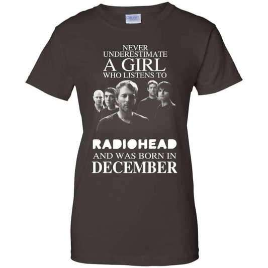 A Girl Who Listens To Radiohead And Was Born In December T-Shirts, Hoodie, Tank