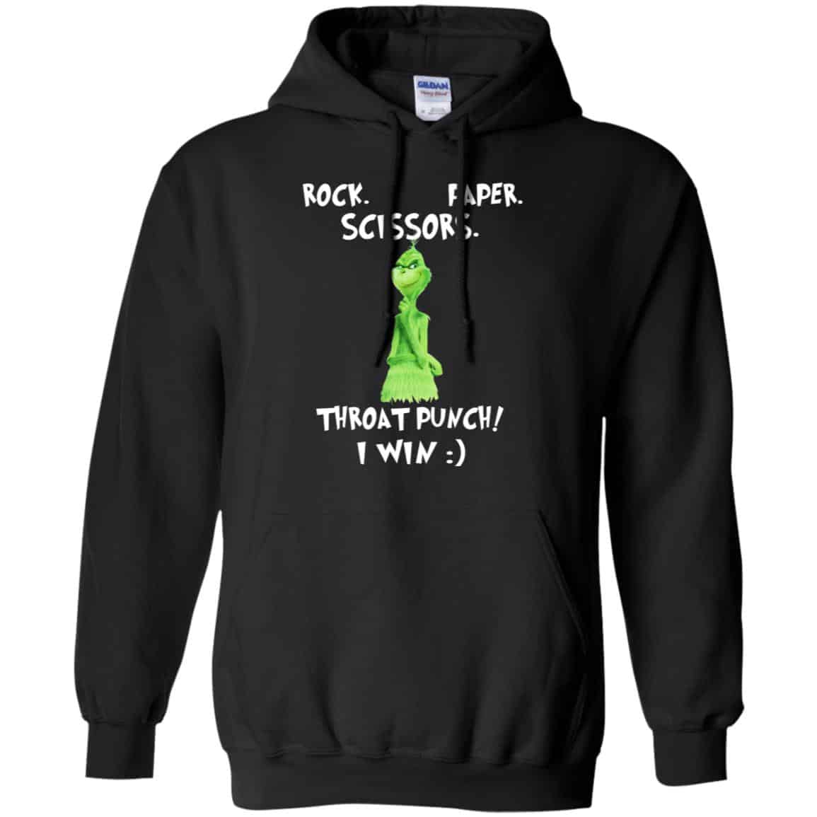The Grinch: Rock Paper Scissors Throat Punch I Win T-Shirts, Hoodie, Tank