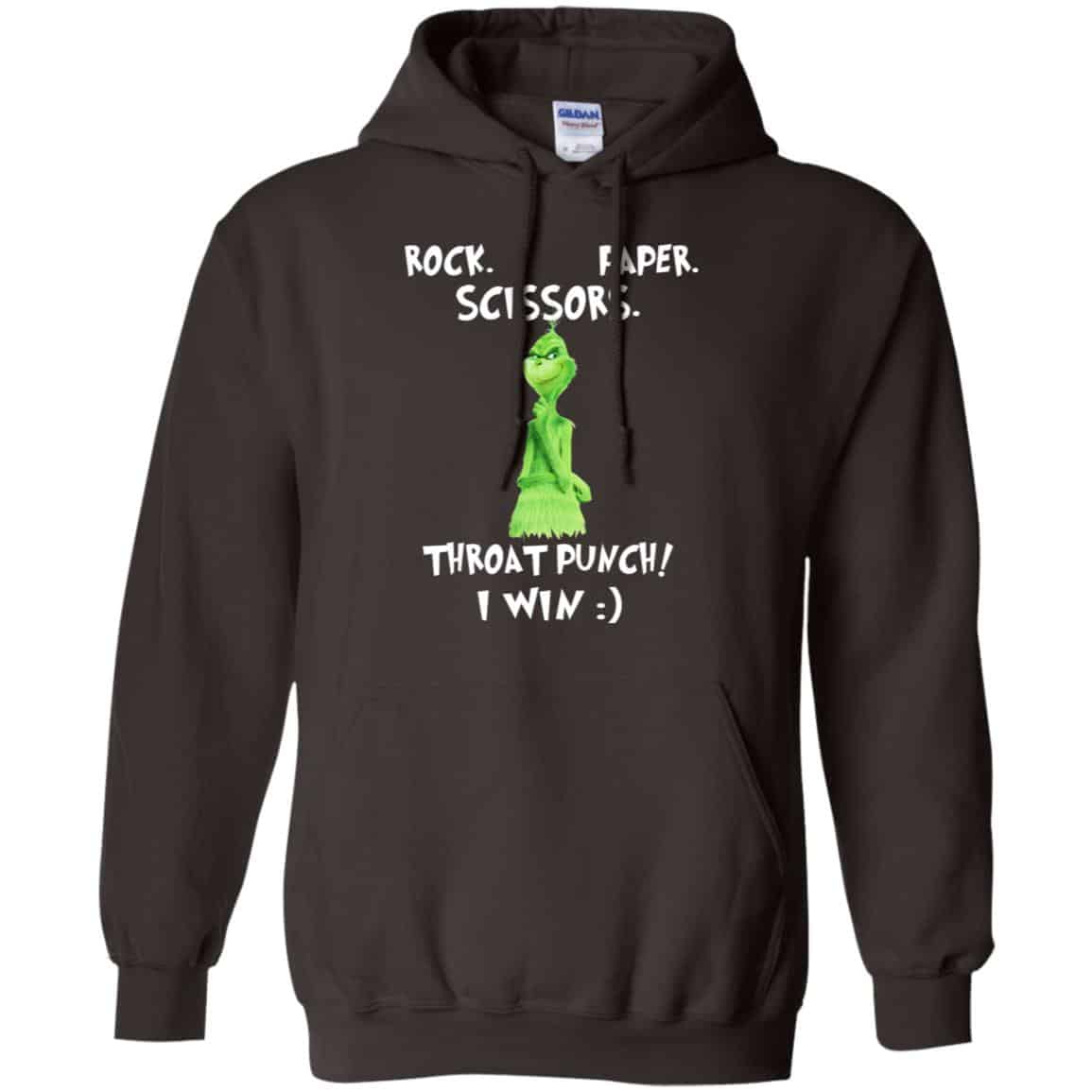 The Grinch: Rock Paper Scissors Throat Punch I Win T-Shirts, Hoodie, Tank
