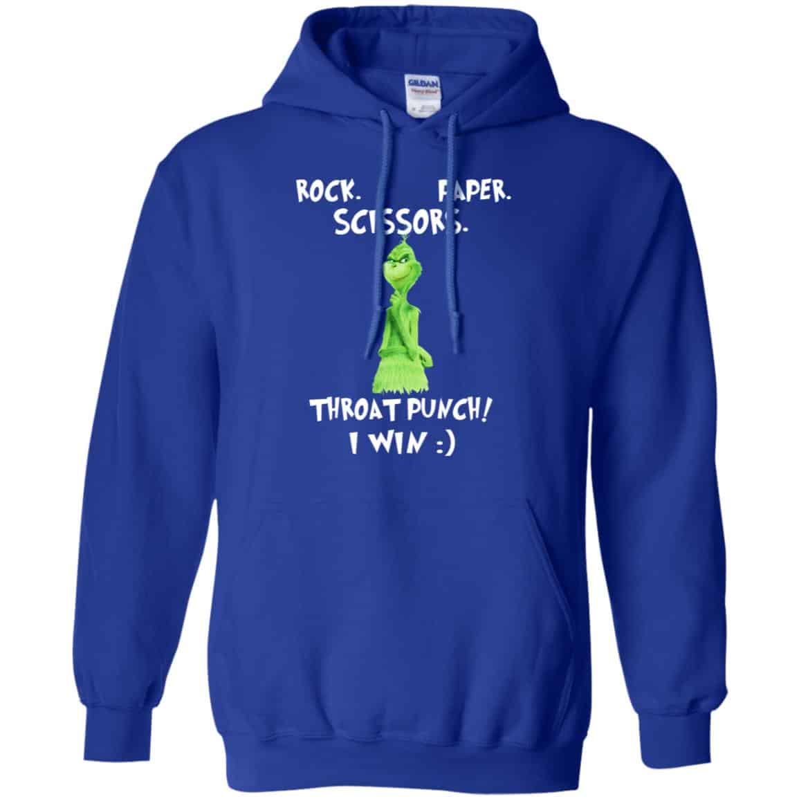 The Grinch: Rock Paper Scissors Throat Punch I Win T-Shirts, Hoodie, Tank