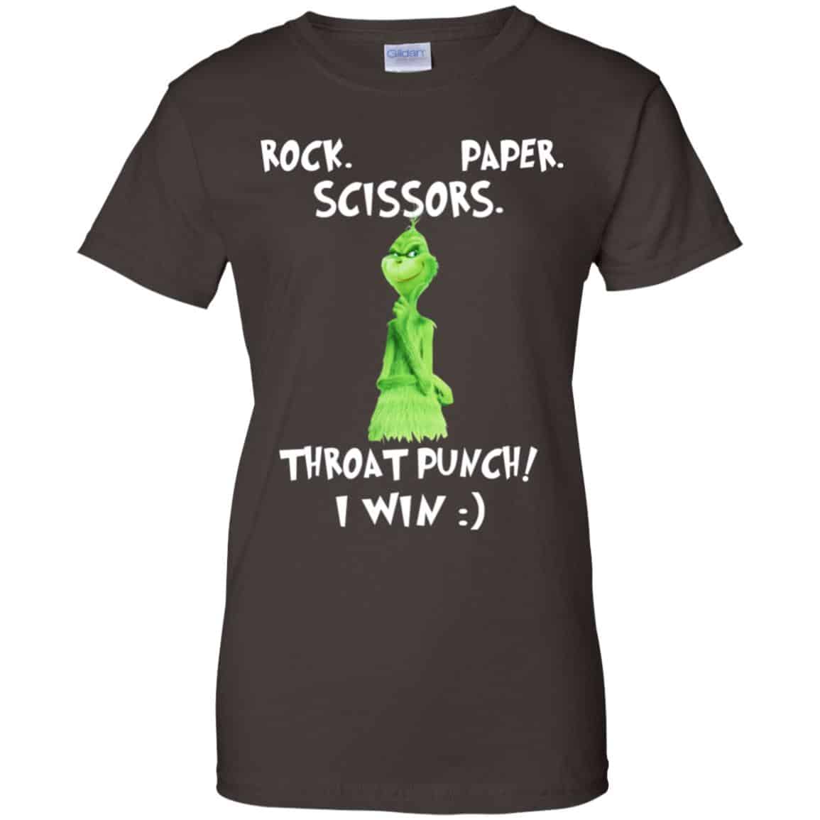 The Grinch: Rock Paper Scissors Throat Punch I Win T-Shirts, Hoodie, Tank