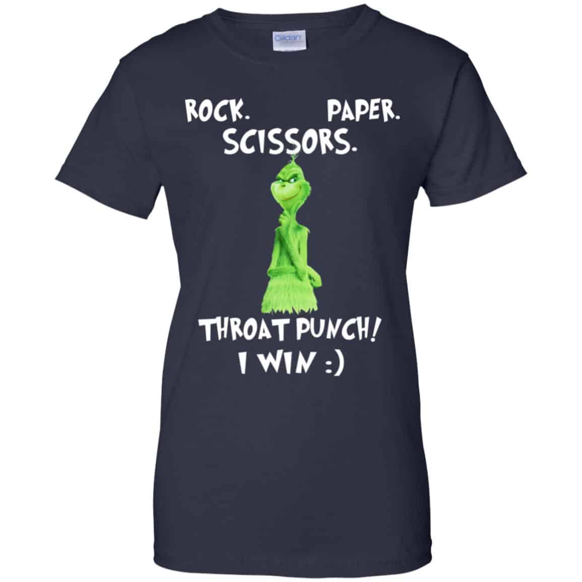 The Grinch: Rock Paper Scissors Throat Punch I Win T-Shirts, Hoodie, Tank