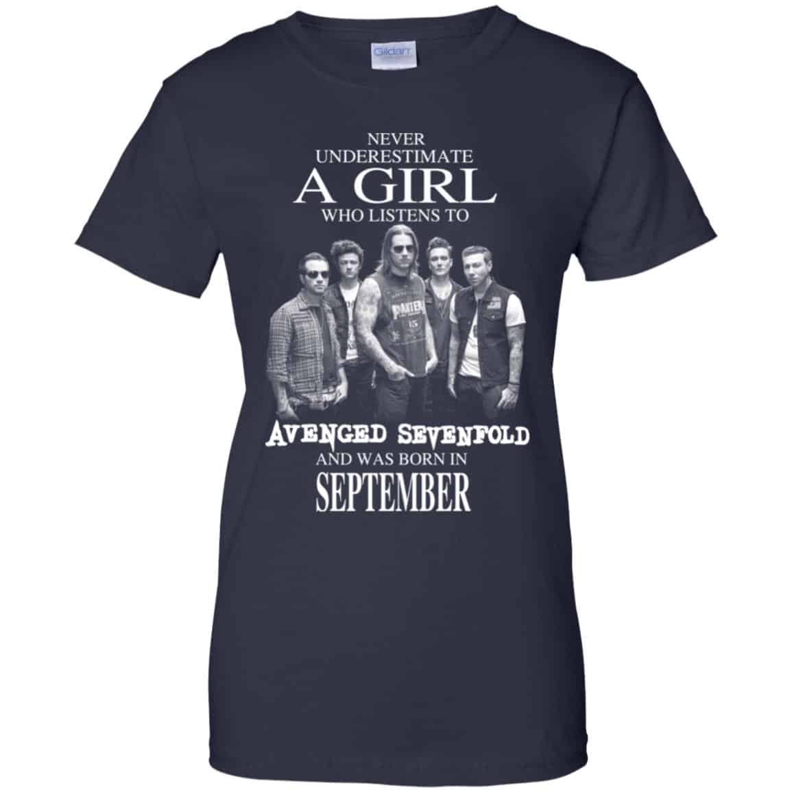 A Girl Who Listens To Avenged Sevenfold And Was Born In September T-Shirts, Hoodie, Tank