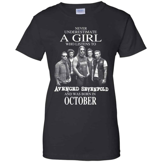 
	A Girl Who Listens To Avenged Sevenfold And Was Born In October T-Shirts, Hoodie, Tank
