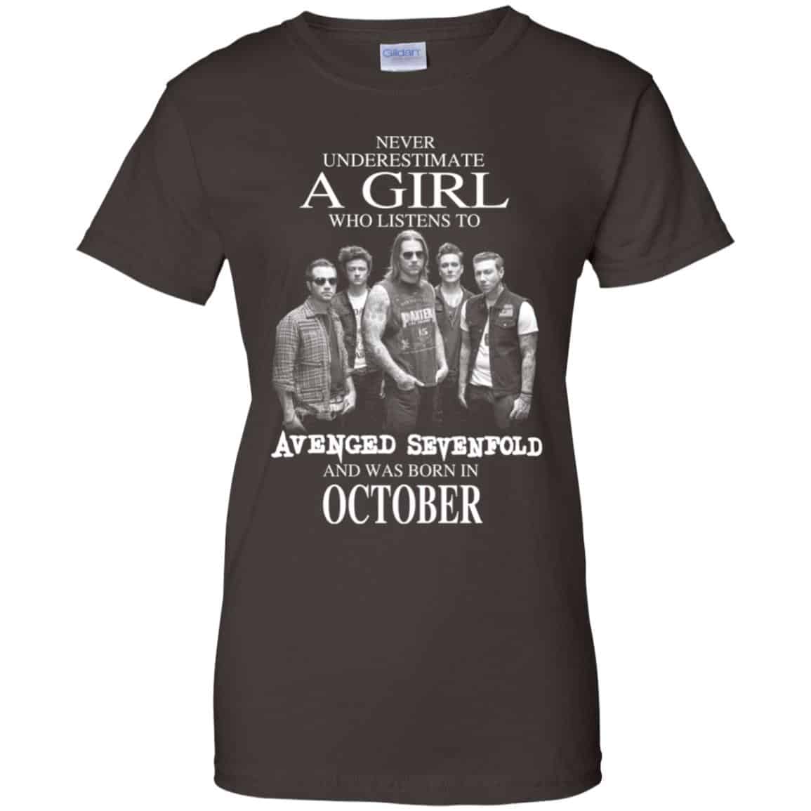 A Girl Who Listens To Avenged Sevenfold And Was Born In October T-Shirts, Hoodie, Tank