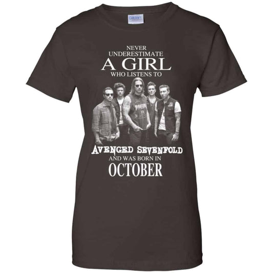 A Girl Who Listens To Avenged Sevenfold And Was Born In October T-Shirts, Hoodie, Tank