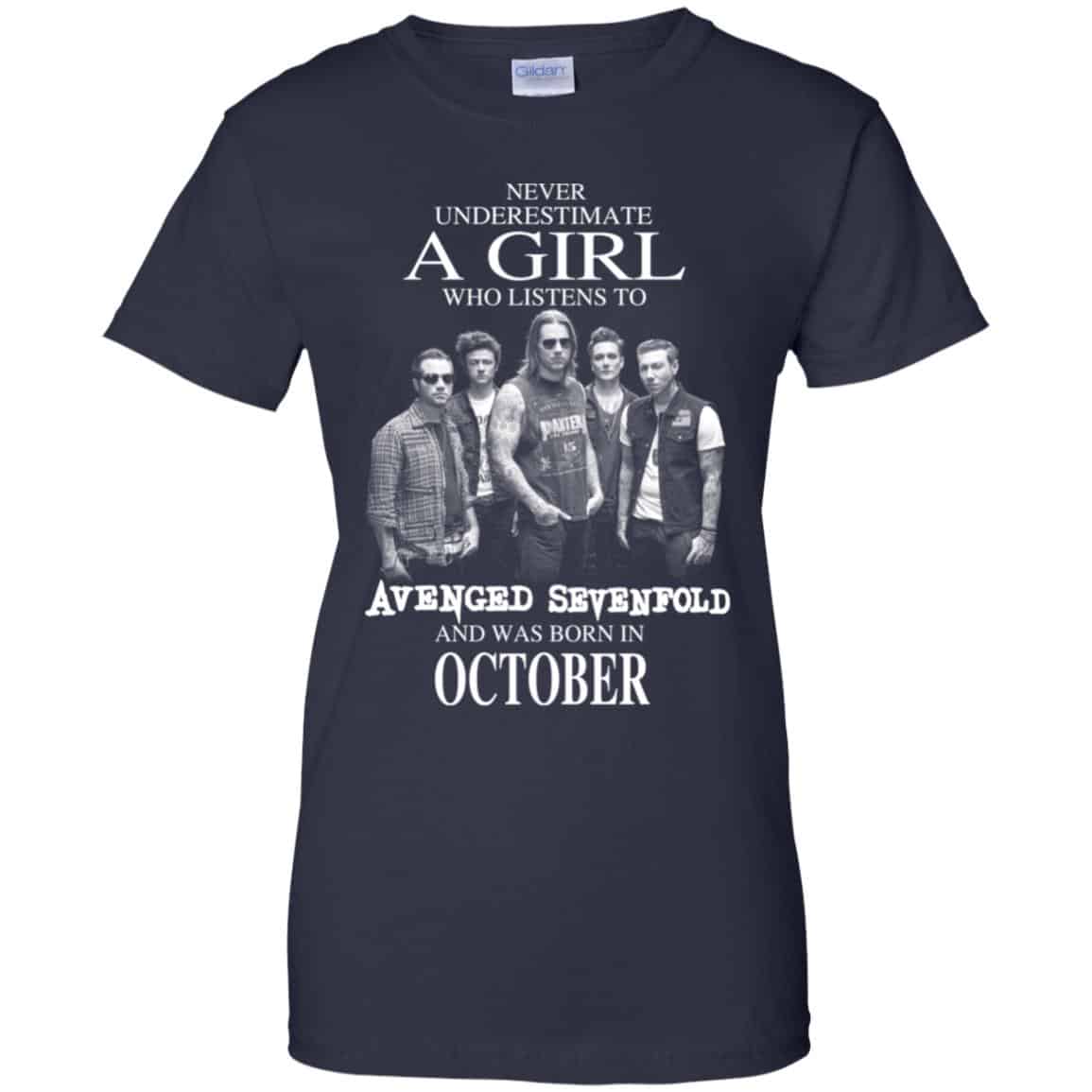 A Girl Who Listens To Avenged Sevenfold And Was Born In October T-Shirts, Hoodie, Tank