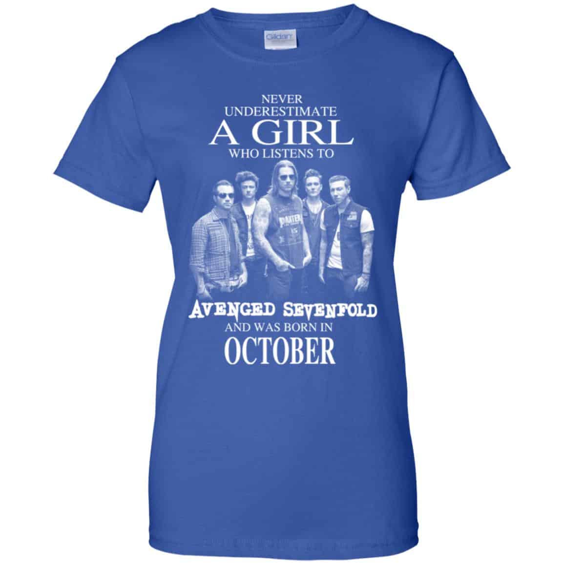 A Girl Who Listens To Avenged Sevenfold And Was Born In October T-Shirts, Hoodie, Tank