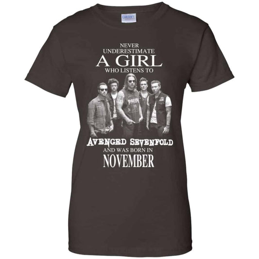 A Girl Who Listens To Avenged Sevenfold And Was Born In November T-Shirts, Hoodie, Tank